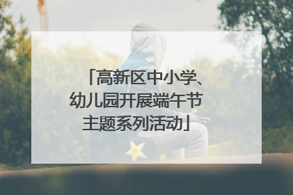 高新区中小学、幼儿园开展端午节主题系列活动