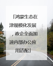 鸿蒙生态在津规模化发展，政企全面加速内部办公应用适配