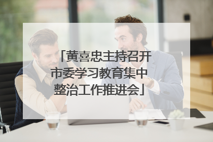 黄喜忠主持召开市委学习教育集中整治工作推进会