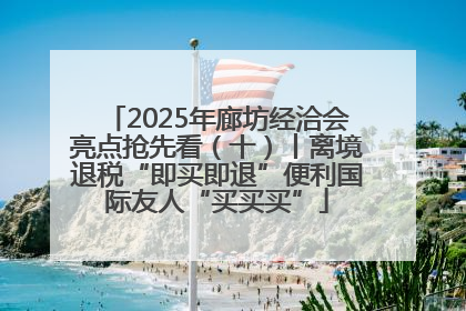 2025年廊坊经洽会亮点抢先看（十）丨离境退税“即买即退”便利国际友人“买买买”