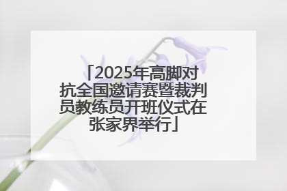 2025年高脚对抗全国邀请赛暨裁判员教练员开班仪式在张家界举行