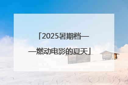 2025暑期档——燃动电影的夏天
