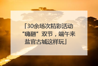 30余场次精彩活动“嗨翻”双节，端午来盐官古城这样玩