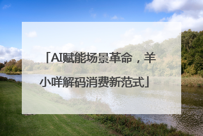 AI赋能场景革命，羊小咩解码消费新范式