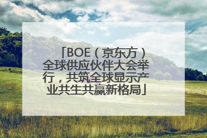 BOE（京东方）全球供应伙伴大会举行，共筑全球显示产业共生共赢新格局